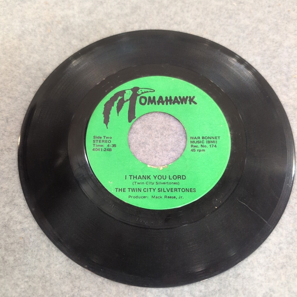 The Twin City Silvertones Walking By Thy Side 45 RPM Tomahawk Rec No 174 Gospel - Picture 3 of 3